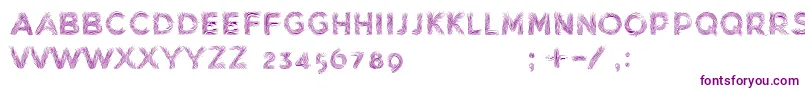 フォントMinkdemoBold – 白い背景に紫のフォント