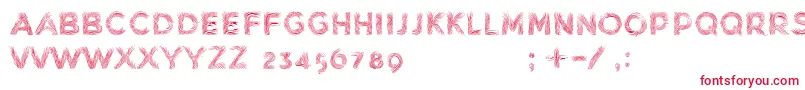 MinkdemoBold Font – Red Fonts on White Background