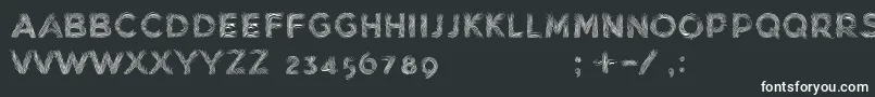 MinkdemoBold-fontti – valkoiset fontit mustalla taustalla