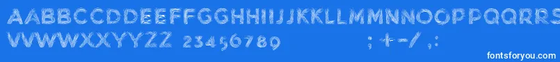 フォントMinkdemoBold – 青い背景に白い文字