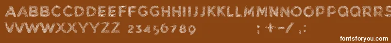 Шрифт MinkdemoBold – белые шрифты на коричневом фоне