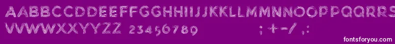 MinkdemoBold-Schriftart – Weiße Schriften auf violettem Hintergrund