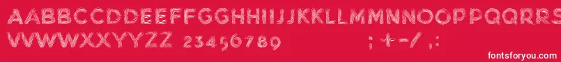 Шрифт MinkdemoBold – белые шрифты на красном фоне
