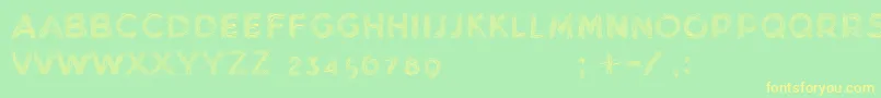 MinkdemoBold Font – Yellow Fonts on Green Background