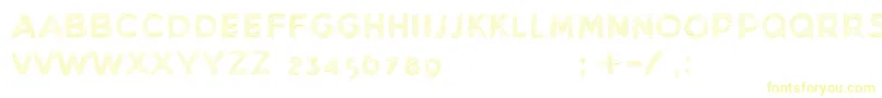 Czcionka MinkdemoBold – żółte czcionki na białym tle