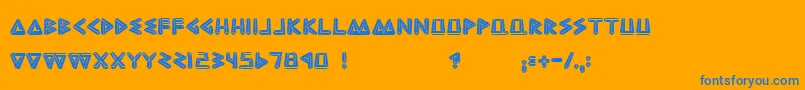 BadEscher Font – Blue Fonts on Orange Background