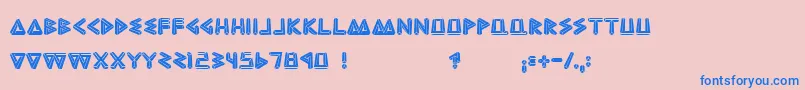BadEscher Font – Blue Fonts on Pink Background