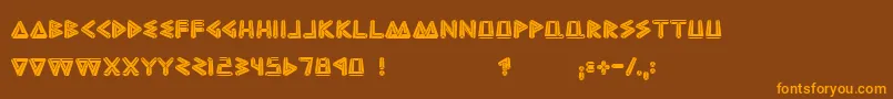BadEscher Font – Orange Fonts on Brown Background