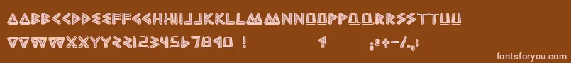BadEscher Font – Pink Fonts on Brown Background