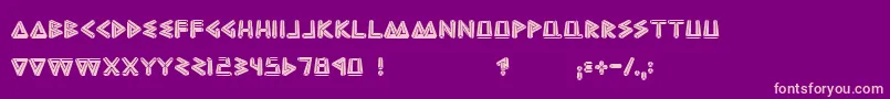 BadEscher Font – Pink Fonts on Purple Background