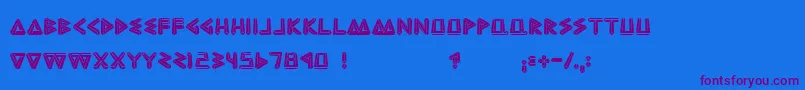 BadEscher Font – Purple Fonts on Blue Background