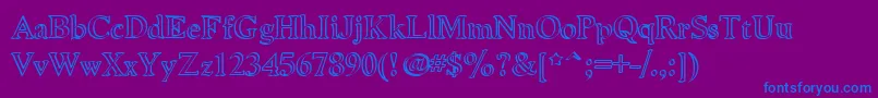 Niewcmc Font – Blue Fonts on Purple Background