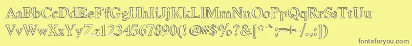 Niewcmc Font – Gray Fonts on Yellow Background