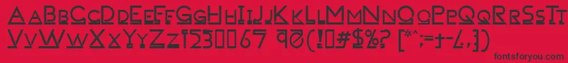 フォントFailedfont – 赤い背景に黒い文字