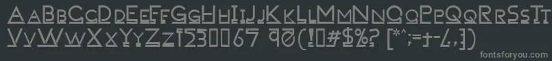 フォントFailedfont – 黒い背景に灰色の文字