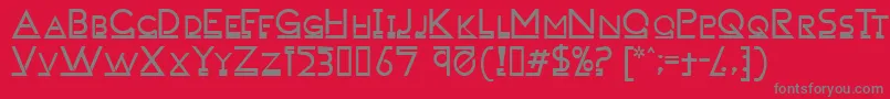 Failedfont Font – Gray Fonts on Red Background