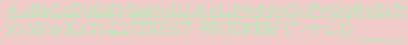 Failedfont Font – Green Fonts on Pink Background