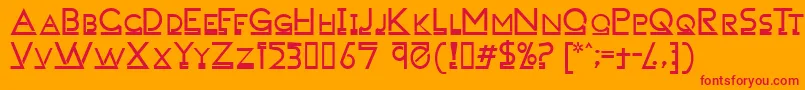 Failedfont Font – Red Fonts on Orange Background