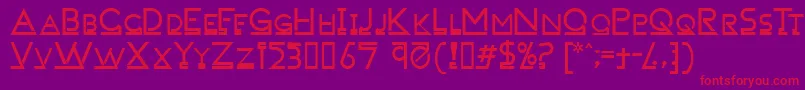 Failedfont Font – Red Fonts on Purple Background