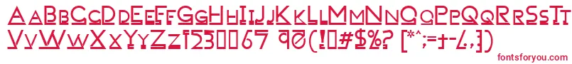 フォントFailedfont – 白い背景に赤い文字