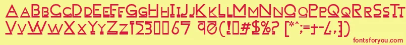 Failedfont Font – Red Fonts on Yellow Background