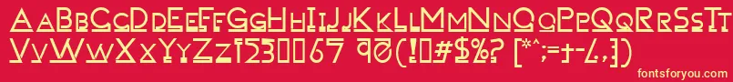 Failedfont Font – Yellow Fonts on Red Background