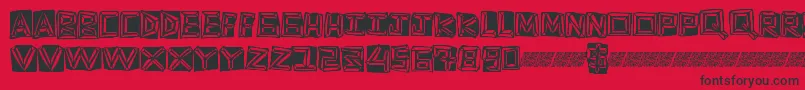 Goldring Font – Black Fonts on Red Background