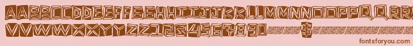 Goldring Font – Brown Fonts on Pink Background