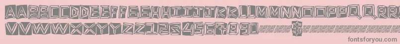 Goldring Font – Gray Fonts on Pink Background