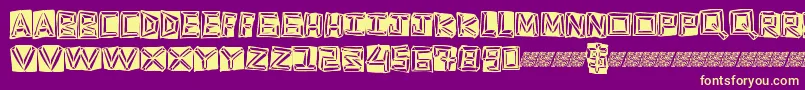 Goldring Font – Yellow Fonts on Purple Background