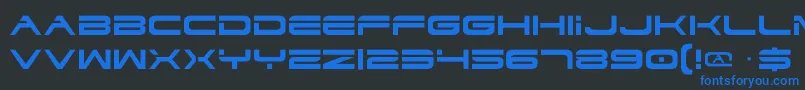 Dodger Font – Blue Fonts on Black Background