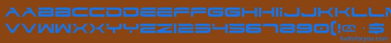 Dodger Font – Blue Fonts on Brown Background