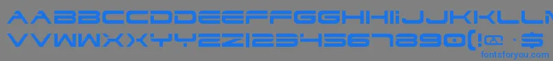 Dodger Font – Blue Fonts on Gray Background