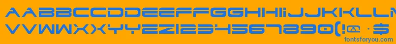 Dodger Font – Blue Fonts on Orange Background