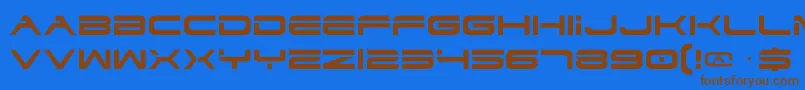 Dodger Font – Brown Fonts on Blue Background