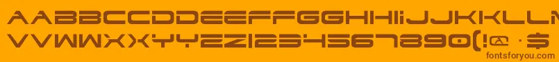 Dodger Font – Brown Fonts on Orange Background