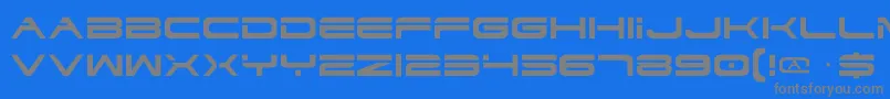 Dodger Font – Gray Fonts on Blue Background