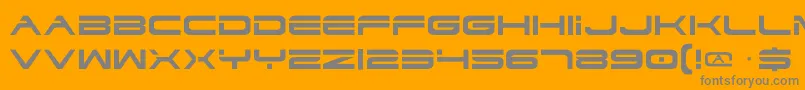 Dodger Font – Gray Fonts on Orange Background