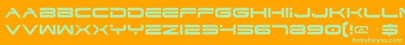 Dodger Font – Green Fonts on Orange Background