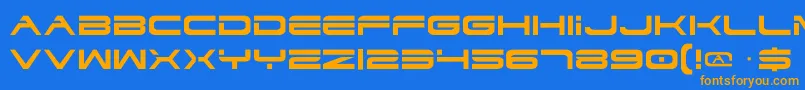 Dodger Font – Orange Fonts on Blue Background
