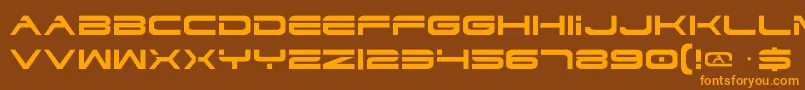Dodger Font – Orange Fonts on Brown Background