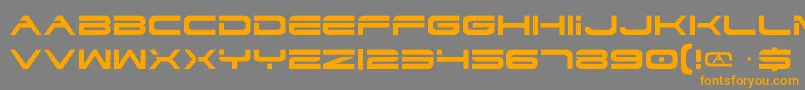 Dodger Font – Orange Fonts on Gray Background