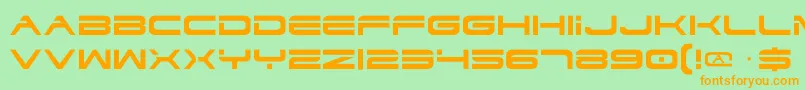 Dodger Font – Orange Fonts on Green Background