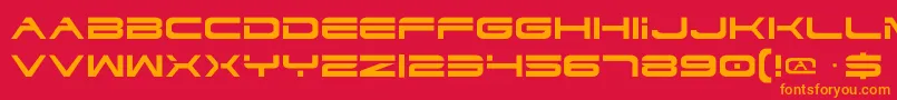 Dodger Font – Orange Fonts on Red Background