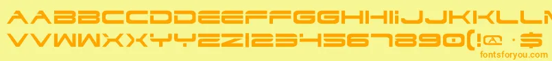 Dodger Font – Orange Fonts on Yellow Background