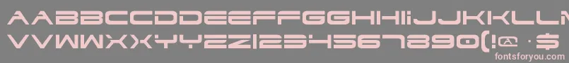 Dodger-Schriftart – Rosa Schriften auf grauem Hintergrund