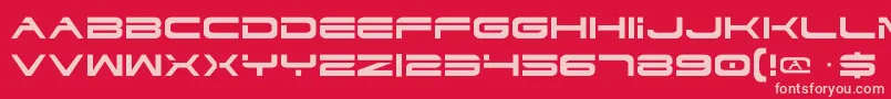 Dodger Font – Pink Fonts on Red Background