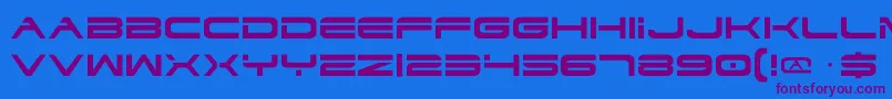 Dodger Font – Purple Fonts on Blue Background