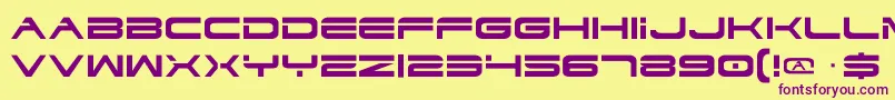 Dodger Font – Purple Fonts on Yellow Background