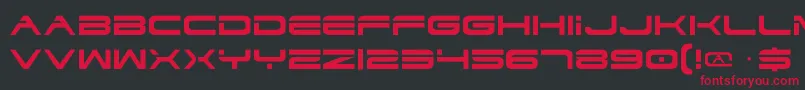フォントDodger – 黒い背景に赤い文字